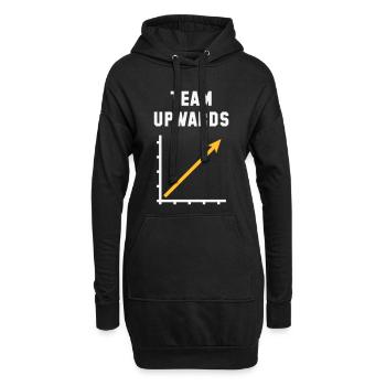 Team Aufwärts (Erfolg / Fortschritt / NEG Gold 2C) - Hoodie-Kleid - Schwarz - Vorne