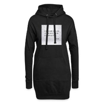 Zitat Traum - Hoodie-Kleid - Schwarz - Vorne