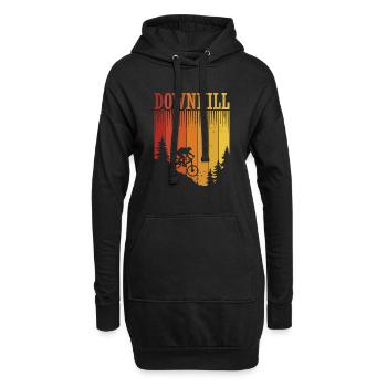 Mountain Biking MTB Downhill Mountain Biker - Hoodie Dress - black - Front