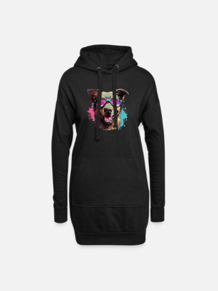 Hundebesitzer Hundesrüche Lustige Hunde Hundeliebe - Hoodie-Kleid - Schwarz
