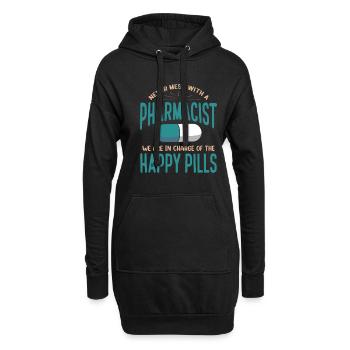 Drôle de médecine Druggist Pharmacie Pharmacien - Sweat-shirt à capuche long Femme - noir - Devant