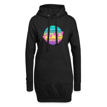 Liebe Regenbogen LGBT Pride LOVE WHENEVER YOU WANT - Hoodie-Kleid - Schwarz - Vorne