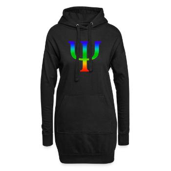 psychologie - Sweat-shirt à capuche long Femme - noir - Devant