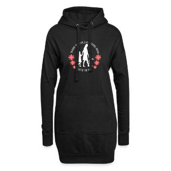 Thank you for everything mom you are the best - Sweat-shirt à capuche long Femme - noir - Devant
