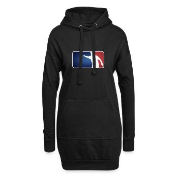 Petanque Boule Logo Pétanque Major League Style - Hoodie-Kleid - Schwarz - Vorne