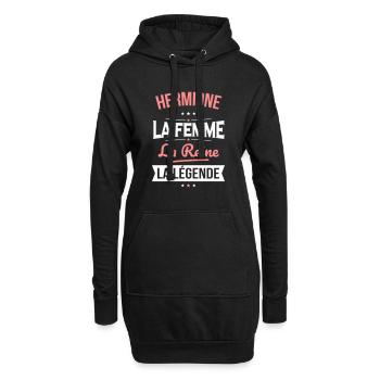 Hermione - La Femme - La Reine - La Légende - Sweat-shirt à capuche long Femme - noir - Devant