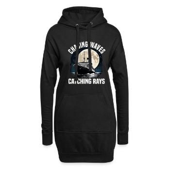 Chasing Waves Catching Rays Cruise Ship Vacation - Hoodie-Kleid - Schwarz - Vorne