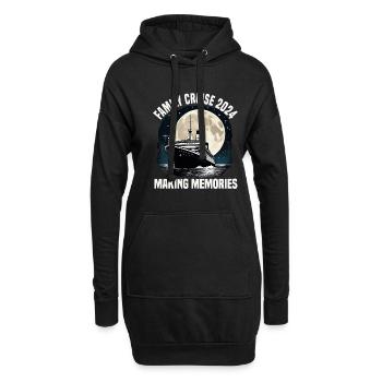 Croisière en famille 2024 Croisière en bateau de croisière Groupe de vacances - Sweat-shirt à capuche long Femme - noir - Devant