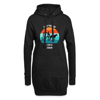 Kutscher Kutsche Pferdekutscher Kutschieren - Hoodie-Kleid - Schwarz - Vorne