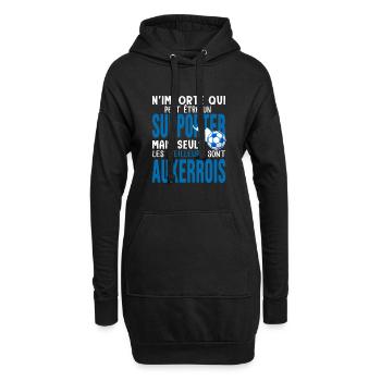 Cadeau foot auxerre supporter auxerrois - Sweat-shirt à capuche long Femme - noir - Devant