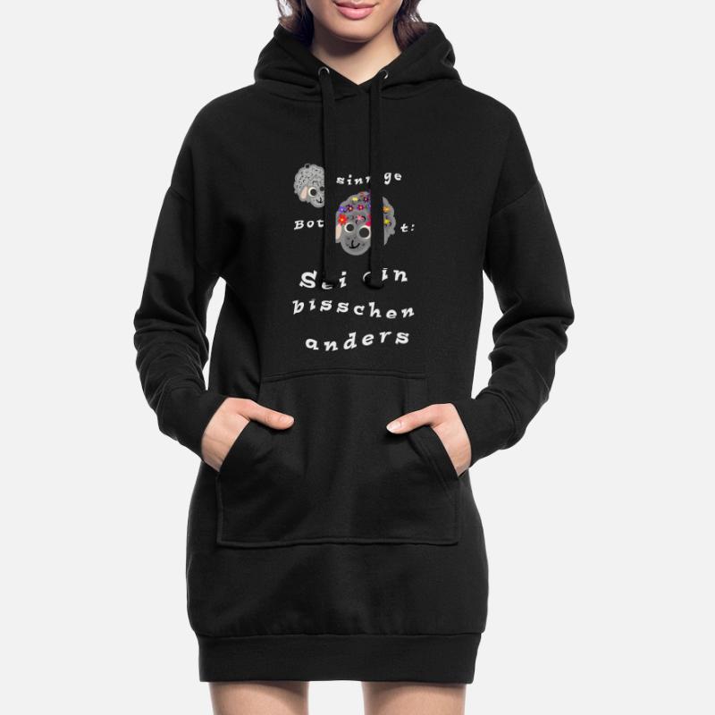 Sei ein bisschen anders Hoodie-Kleid
