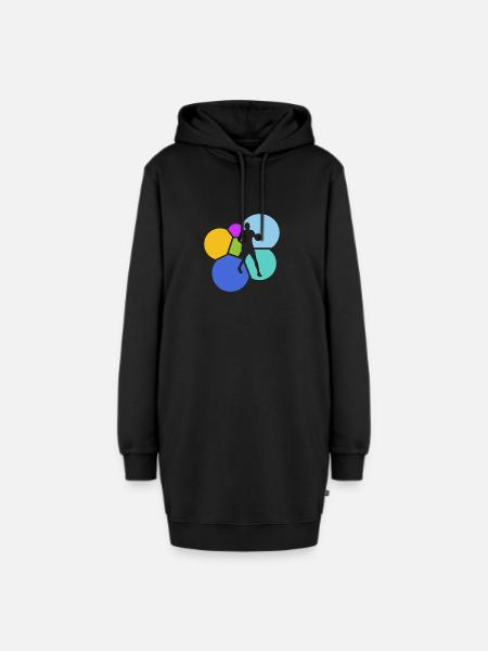 Basketballspieler Dribbling - Hoodie-Kleid - Schwarz