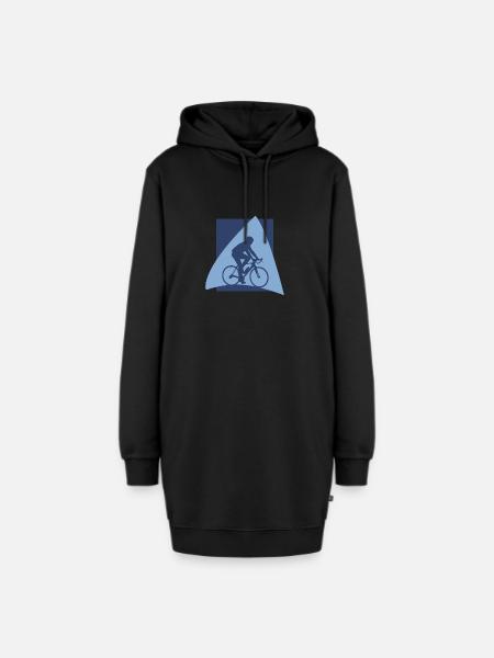 Radfahren Fahrrad - Hoodie-Kleid - Schwarz