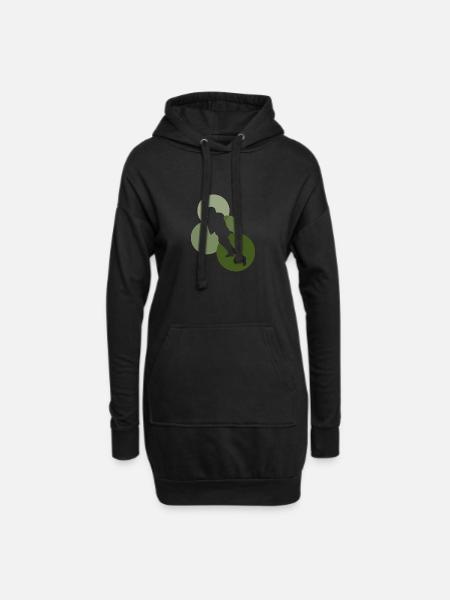 Quarterback Touchdown - Hoodie-Kleid - Schwarz