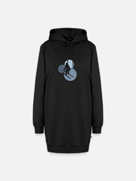 Ski Ski - Hoodie-Kleid - Schwarz