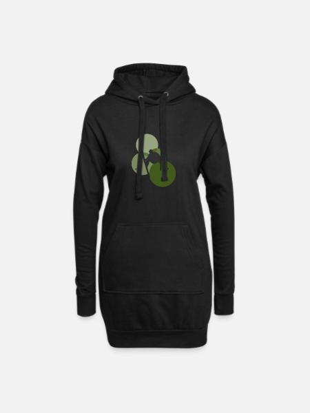 Ski Skiing Schi - Hoodie-Kleid - Schwarz