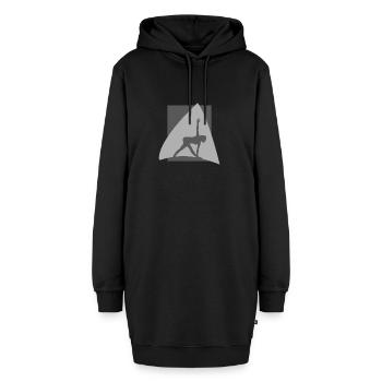 Meditation Meditation - Hoodie-Kleid - Schwarz - Vorne - AI Model Female 172 light (172cm)