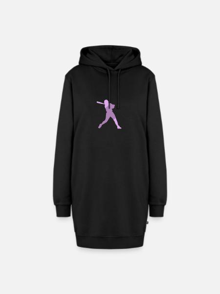 Softball Spieler Pitcher Pitcher - Hoodie-Kleid - Schwarz