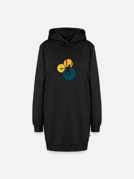 Squashspieler Schläger Squash Spieler - Hoodie-Kleid - Schwarz