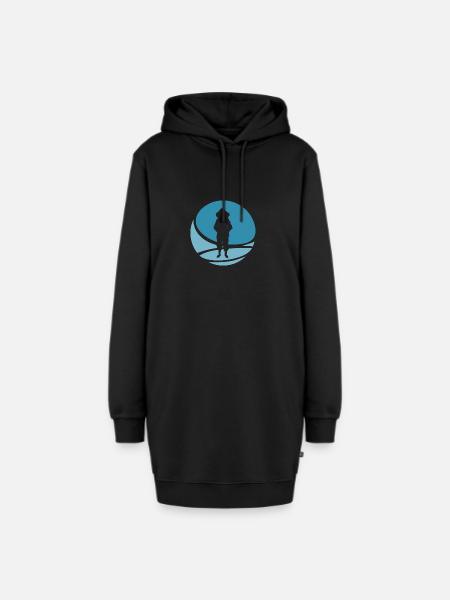 Biene Bienen Wabe - Hoodie-Kleid - Schwarz