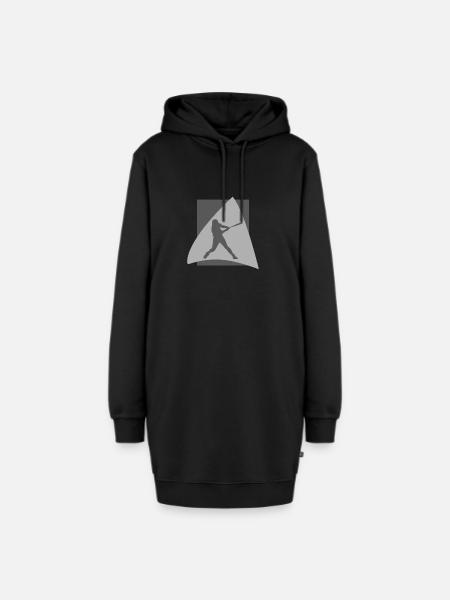 Softballspieler Softball Softball - Hoodie-Kleid - Schwarz
