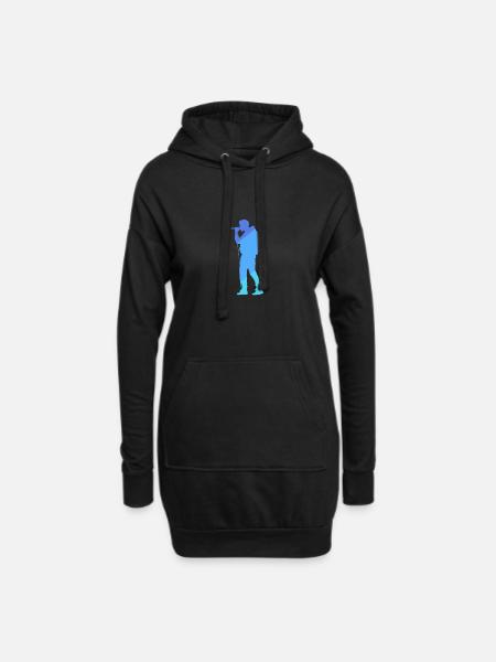 Beatboxing Djing Beatboxer - Hoodie-Kleid - Schwarz
