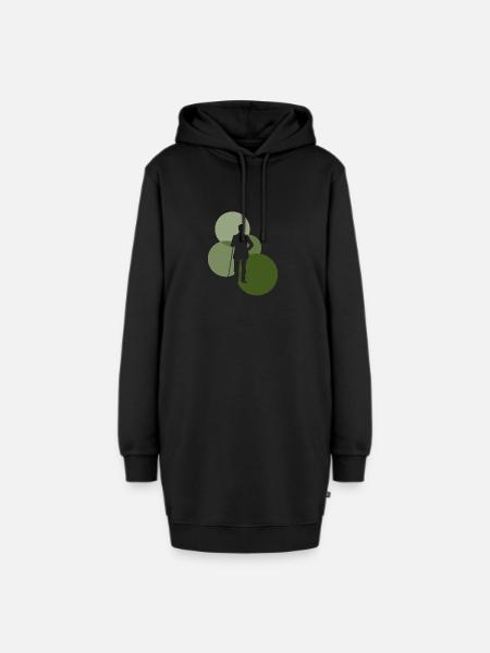 Billardspielerin Billardkugel Billard - Hoodie-Kleid - Schwarz