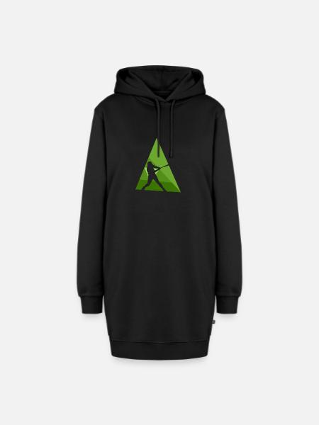 Softball Softball Spieler Softball - Hoodie-Kleid - Schwarz