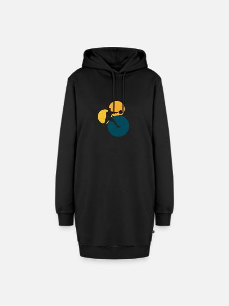 Squashspieler Squashspieler Squash Spieler - Hoodie-Kleid - Schwarz