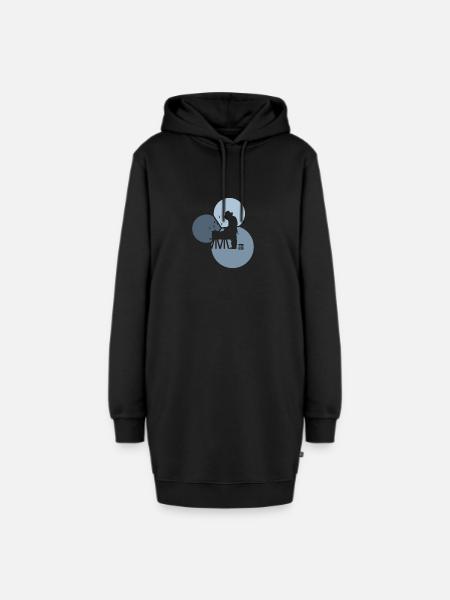 Bienen Nektar Wabe - Hoodie-Kleid - Schwarz