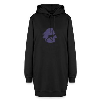 Meditation Yoga Meditation - Hoodie-Kleid - Schwarz - Vorne - AI Model Female 172 light (172cm)