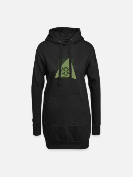 Cryptowährung Blockchain Bitcoin - Hoodie-Kleid - Schwarz