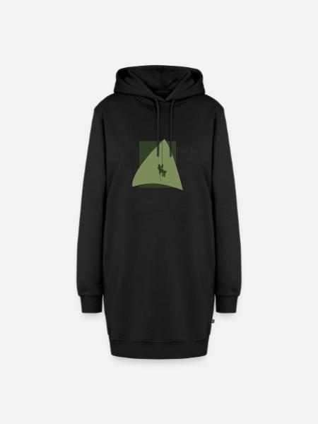 Bergsteiger Bergsteiger Kletterer - Hoodie-Kleid - Schwarz