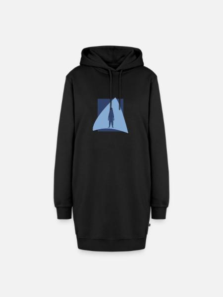 Märchen Einhorn Fabelwesen - Hoodie-Kleid - Schwarz
