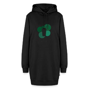 Tee Bubble Boba - Hoodie-Kleid - Schwarz - Vorne - AI Model Female 172 light (172cm)