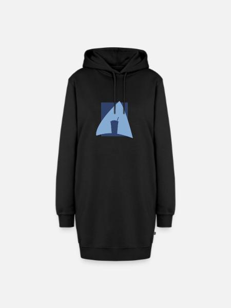 Boba Bubble Tea Bubble Bubble - Hoodie-Kleid - Schwarz