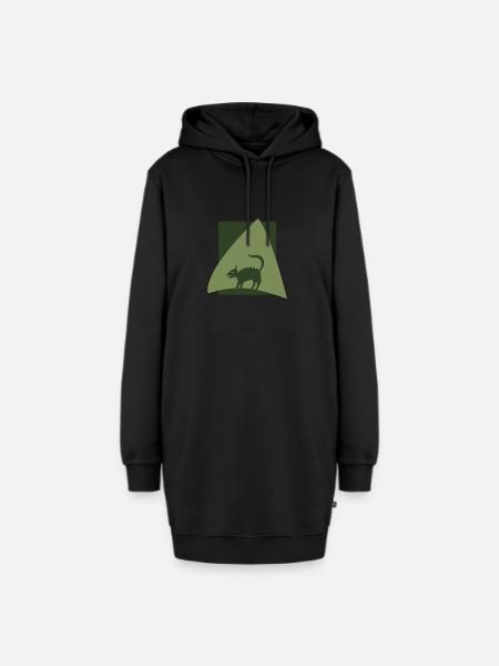 Märchen Bigfoot Fabeltier - Hoodie-Kleid - Schwarz