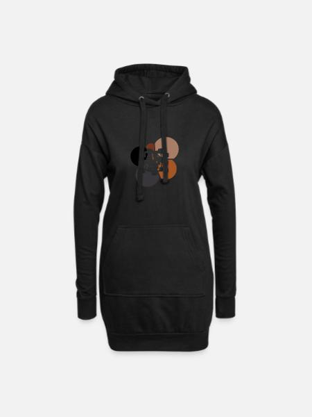 Kryptowährung Bitcoin Cryptocurrency - Hoodie-Kleid - Schwarz