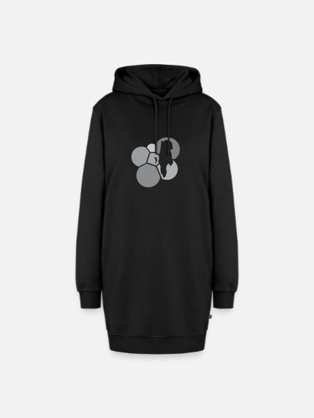 Kletterer Bergsteigen Bergsteiger - Hoodie-Kleid - Schwarz