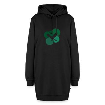 Tier Vogelschwarm Tier - Hoodie-Kleid - Schwarz - Vorne - AI Model Female 172 light (172cm)