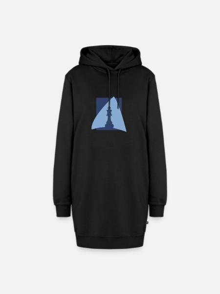 Schachspieler Schach Schachmatt - Hoodie-Kleid - Schwarz