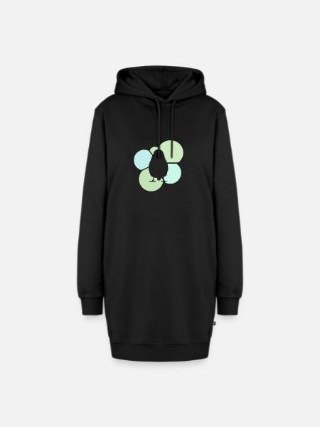 Haustiere Haustier Vogel Fliegen - Hoodie-Kleid - Schwarz