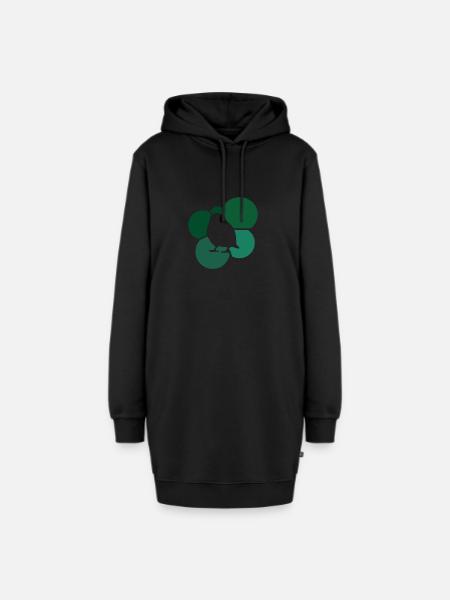 Vogel Vögel beobachten Flügel - Hoodie-Kleid - Schwarz