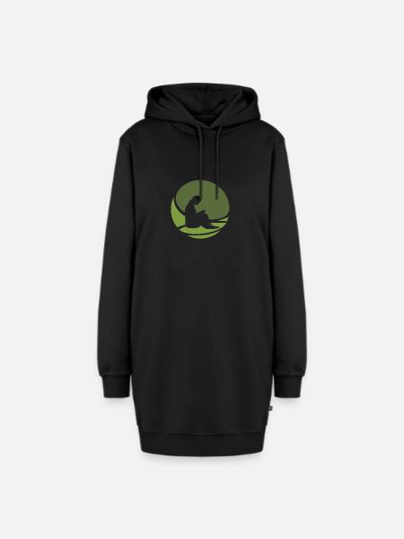 Crochet Häkeln Nadel - Hoodie-Kleid - Schwarz
