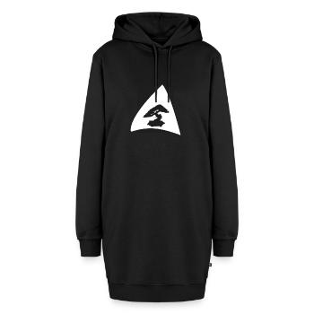 Baum Baum Baum Bonsai - Hoodie-Kleid - Schwarz - Vorne - AI Model Female 172 light (172cm)