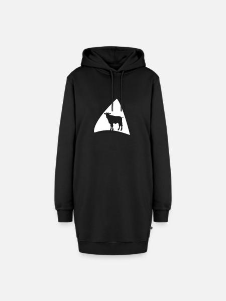 Milch Kuh Milch - Hoodie-Kleid - Schwarz