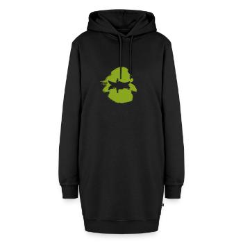 Kajak Rudern Kajak - Hoodie-Kleid - Schwarz - Vorne - AI Model Female 172 light (172cm)