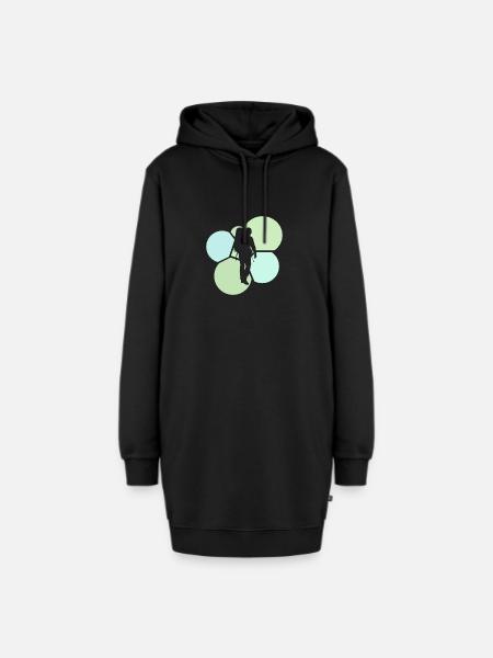 Backpacking Rucksack Wanderer - Hoodie-Kleid - Schwarz
