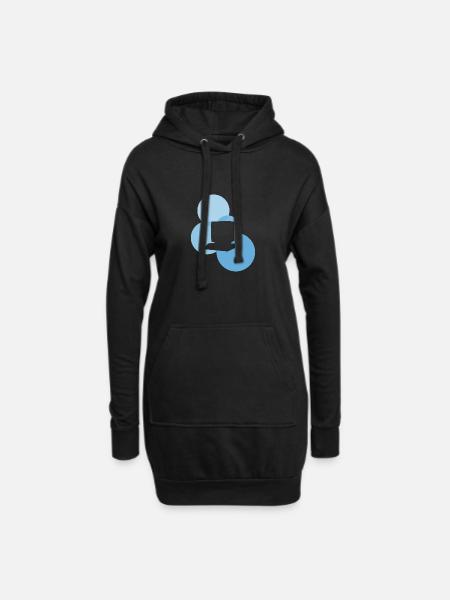 Computerarbeit Informatik Informatik - Hoodie-Kleid - Schwarz