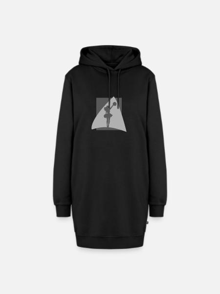 Cheerleading Cheerleader Bommel Mädchen - Hoodie-Kleid - Schwarz